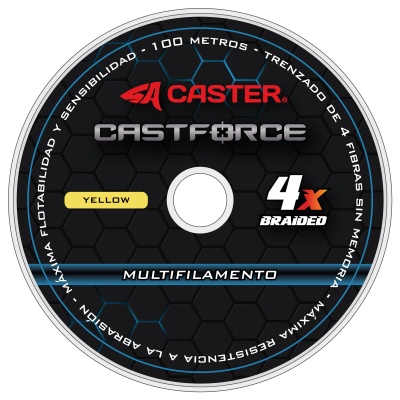 Multifilamento Caster Castforce 4x 0.18mm 12,3kg 27lb Pack 6 Unidades 100m