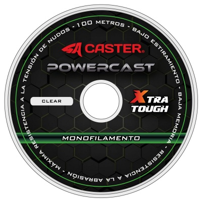 Monofilamento Caster Powercast Nylon 0.50mm 17,3kg 38lb X10u 100m - Transparente