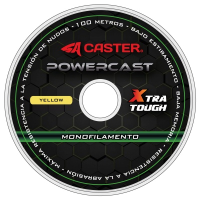 Monofilamento Caster Powercast Nylon 0.30mm 7,32kg 16,1lb X10u 100m - Amarillo