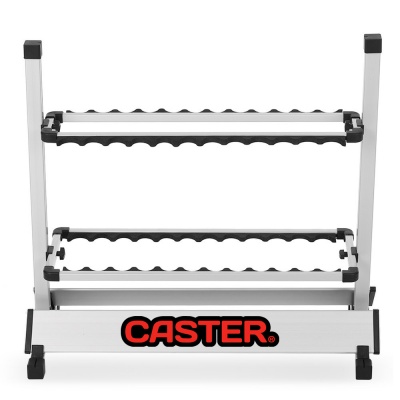 Cañero Exhibidor Caster Aluminio Regulable Para 24 Cañas